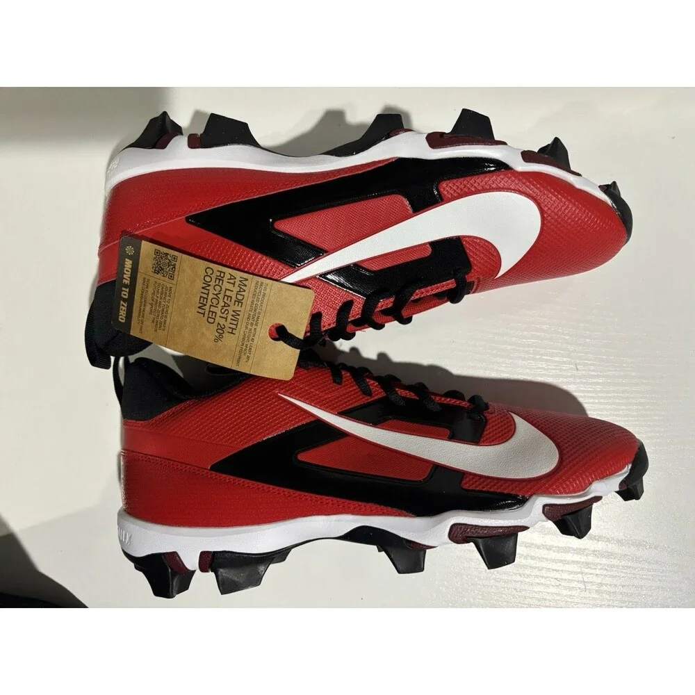 Nike Alpha Menace 4 Shark Football Cleats Mens Hyper Red FN0028-600 Sz 11.5
